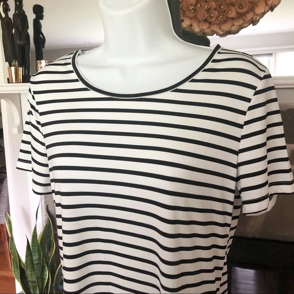 OURS | Striped Dress T-Shirt Short Sleeve White S - Picture 4 of 7